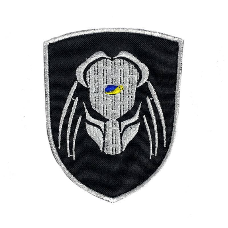 Чоний шеврон на липучці Мисливець