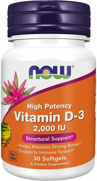 Now Vitamin D-3 2000 IU 30 sgels