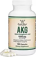 Double Wood Alpha-Ketoglutaric Acid / Альфа-кетоглутаровая кислота 500 мг 180 капсул