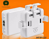 Зарядний пристрій USB WUW C23 4USB/4A White