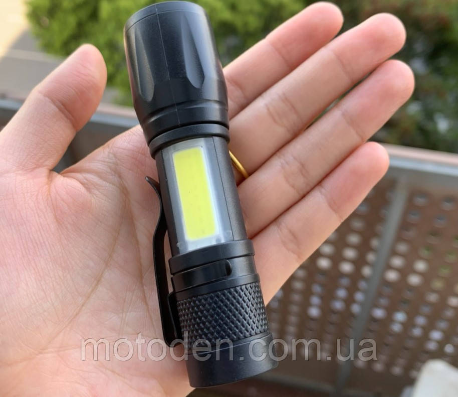 Ліхтарик діодний з функцією стробоскопа (з шнуром USB-подзаряки), фото 1