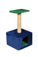 Домик-когтеточка (дряпка) Мур-Мяу "Дом-1" Сине-зеленый z12-2024