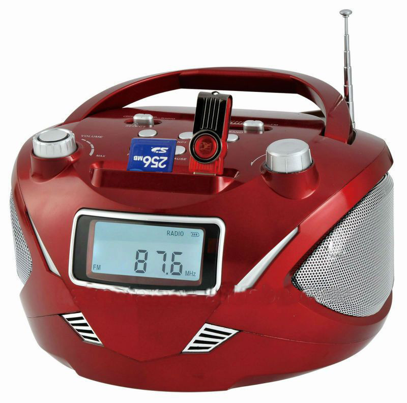 Бумбокс колонка годинник MP3 Golon RX 669Q Red