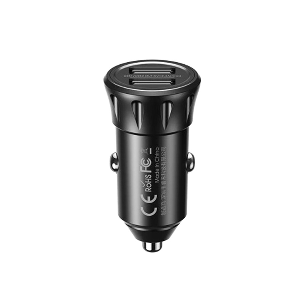 Автомобільний зарядний пристрій Remax RCC236 2 USB 2,4A без кабеля, Black