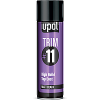 Краска (эмаль) высокоукрывистая U-POL TRIM#11, 450 мл Аэрозоль Черный мат