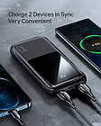 УМБ зарядний Power Bank USAMS US-CD161 PB58 з дисплеєм 10000 мАч, чорне, фото 8