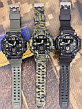 Тактичний багатофункціональний годинник з подвійним часом Patriot 003 Black Gold Ukraine + Коробка, фото 6