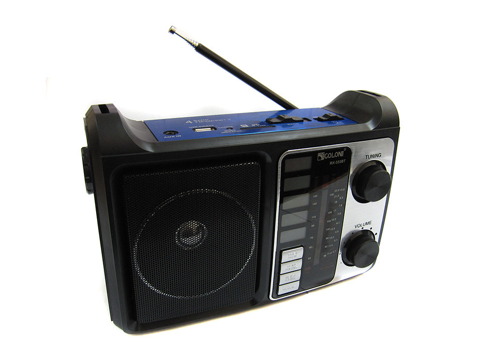 Портативна колонка радіо MP3 USB Golon RX-333+BT c Bluetooth Blue