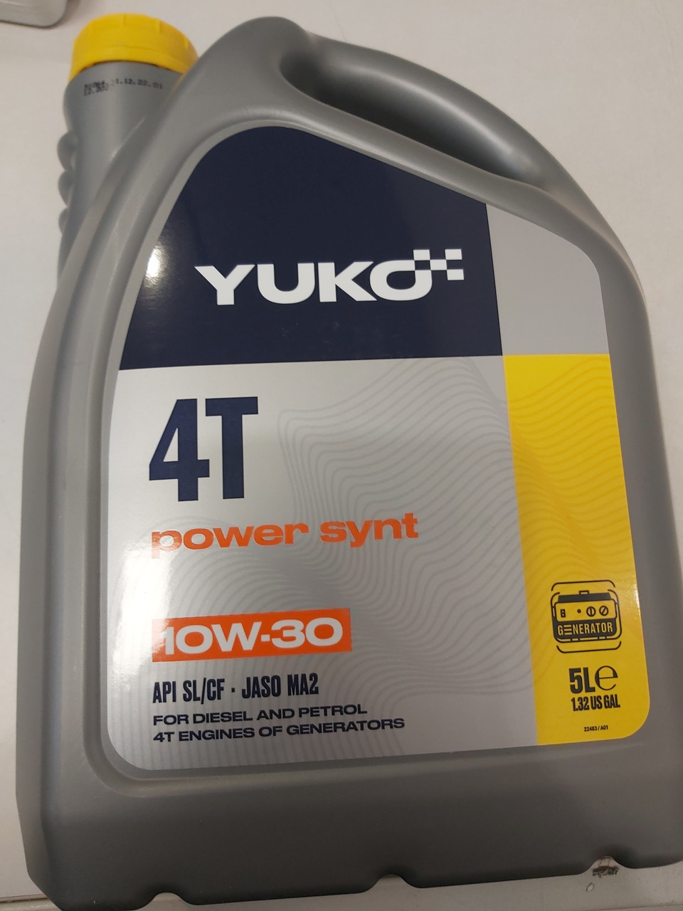 Масло для генератора Yuko Power Syntа 4T 10w30 5 л Масло 4 тактное для ...