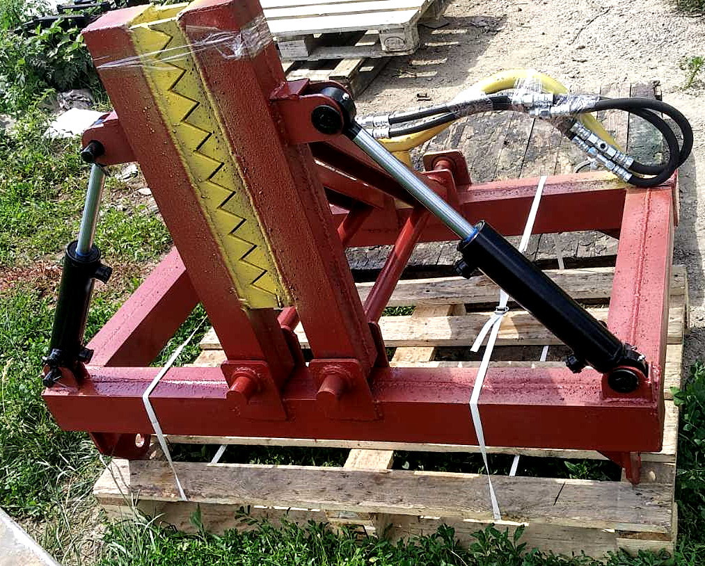 Корчувач дерев до трактора JCB гідравлічний 2 гидроцилиндра, зуби в 2 ряди, фото 1