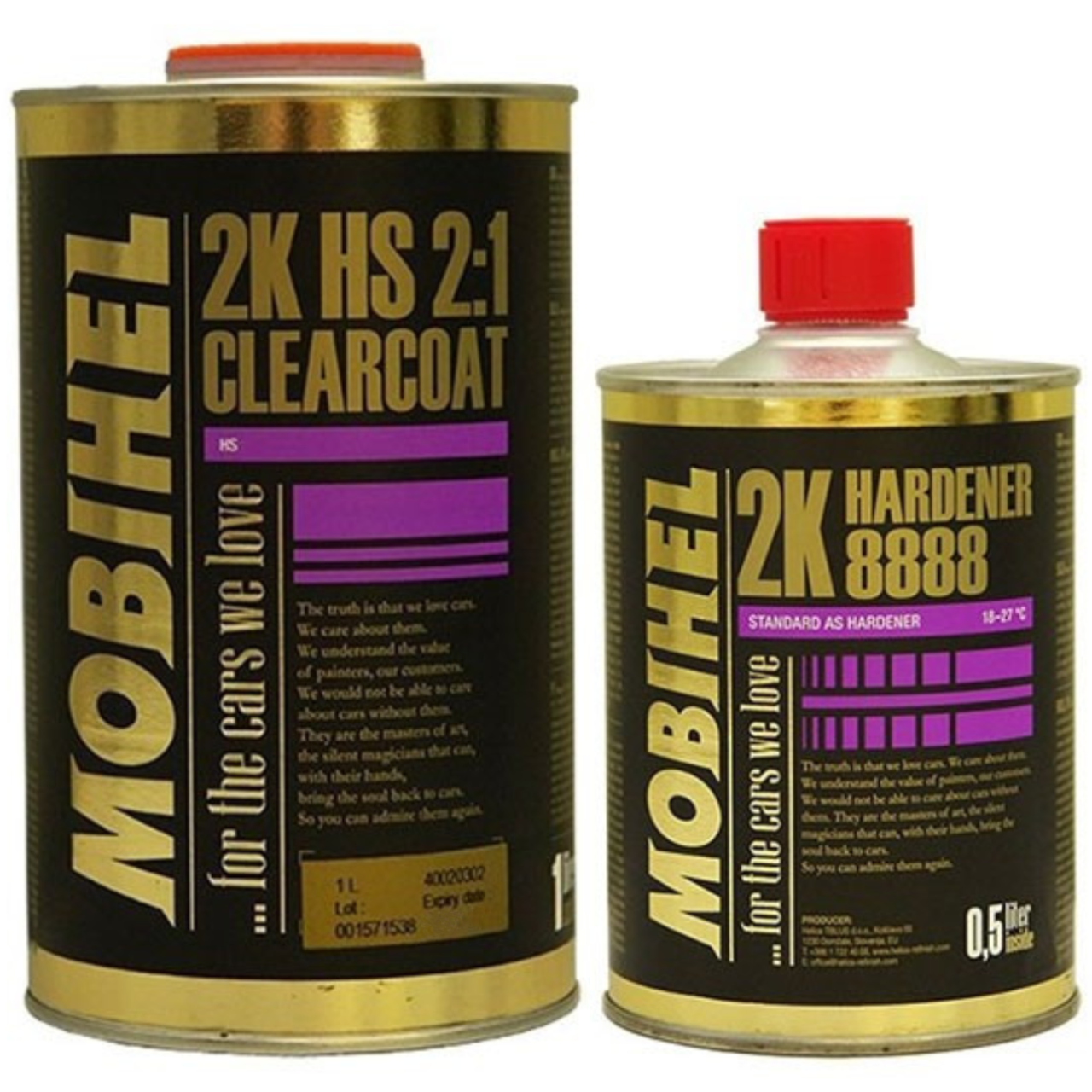 Лак акриловий Mobihel 2:1 HS, 1 л + 500 мл