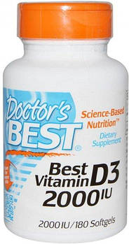 Doctor's Best  D3 50 (2000) 180 капсул