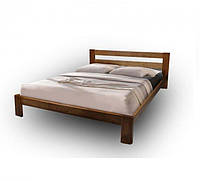 Ліжко двоспальне Star масив дерева вільха колір Коньячний 160х200 см (Мікс-Меблі ТМ)