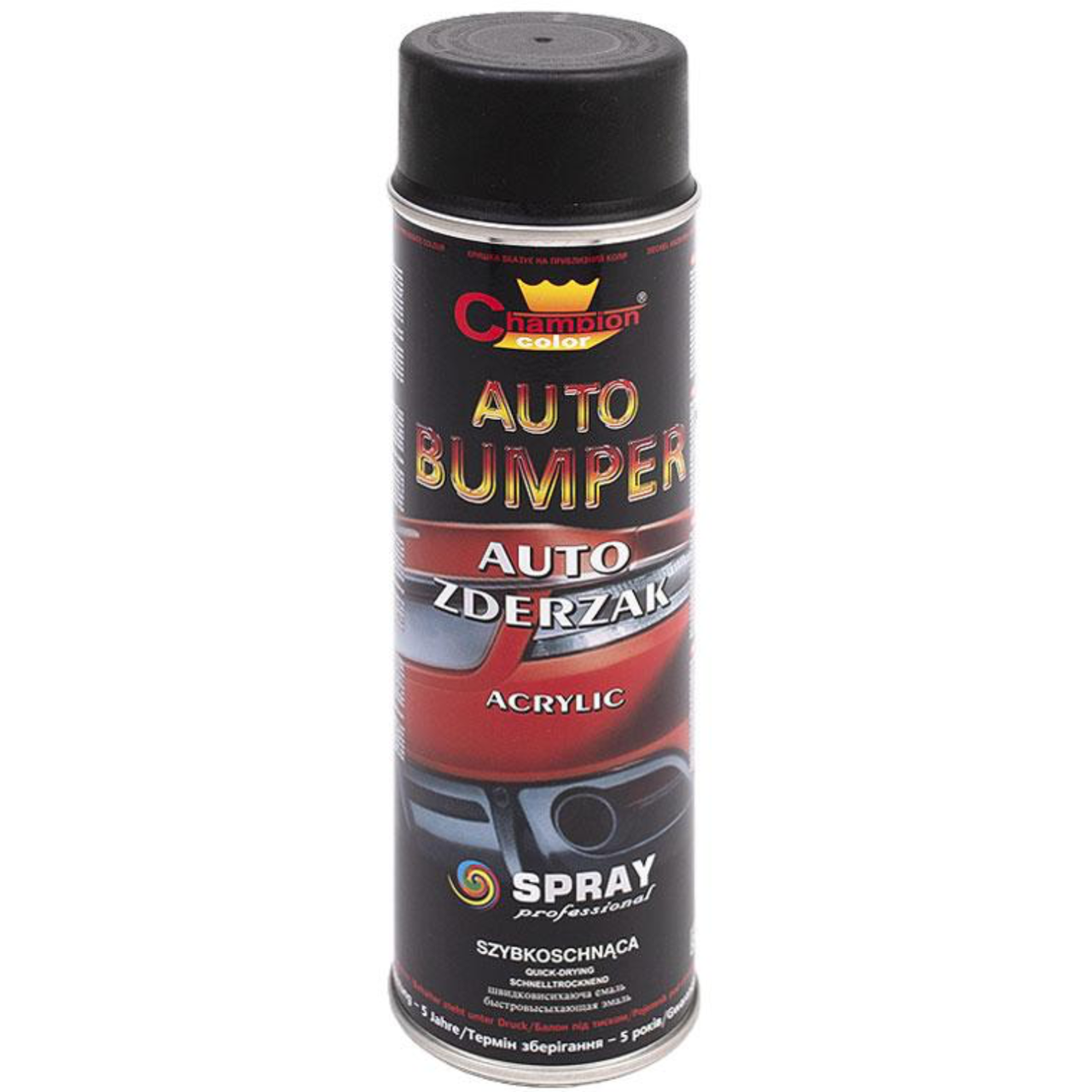Фарба для пластику Champion Auto Bumper Zderzak, 500 мл Чорний аерозоль
