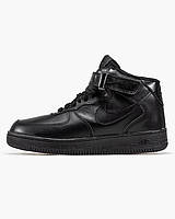 Nike Air Force High Black/Черные ХУТРО