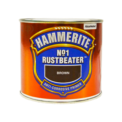 Hammerite RustBeater №1, грунт антикорозійний для чорних металів, коричневий, 0,5л, фото 1