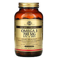 Омега-3 ЭПК и ДГК двойная сила Solgar (Omega-3 EPA & DHA Double Strength) 700 мг 120 капсул