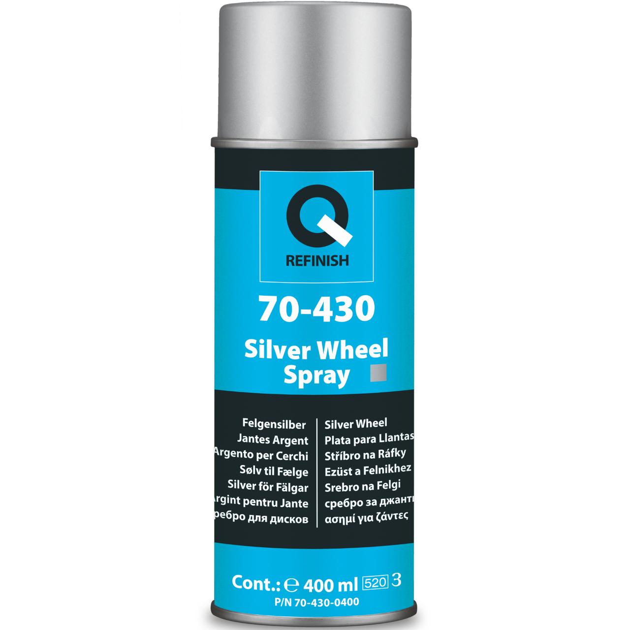 Фарба для колісних дисків Q-Refinish 70-430, 400 мл Аерозоль Сріблястий