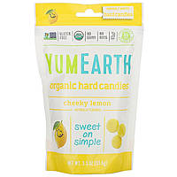 Леденцы с лимонным вкусом YumEarth (Hard Candies) 93.5 г