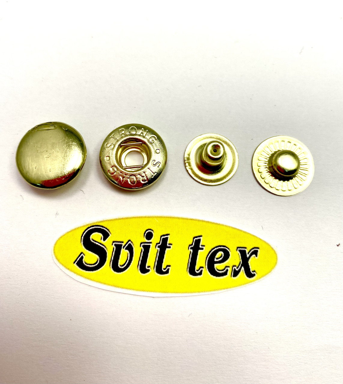 Кнопка Альфа 15 мм золото 100шт, фото 1