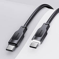 Кабель для зарядки телефона/ смартфона Usams US-SJ567 Type-C-Type-C 100 W 1.2 м Чорний (SJ567USB01), фото 3