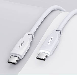 Кабель для зарядки телефона/ смартфона Usams US-SJ567 Type-C-Type-C 100 W 1.2 м Білий (SJ567USB02), фото 3
