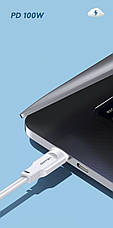 Кабель для зарядки телефона/ смартфона Usams US-SJ567 Type-C-Type-C 100 W 1.2 м Білий (SJ567USB02), фото 5