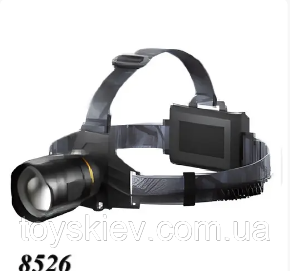 Ліхтар налобний BL-8075-2-GT100, 2x18650, zoom, ЗП microUSB, фото 1