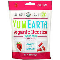 Жевательные конфеты со вкусом клубники органик YumEarth (Organic Licorice Strawberry) 142 г