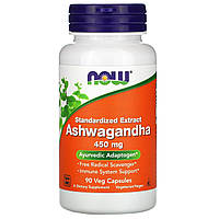 Ашваганда экстракт корня Now Foods (Ashwagandha) 450 мг 90 капсул