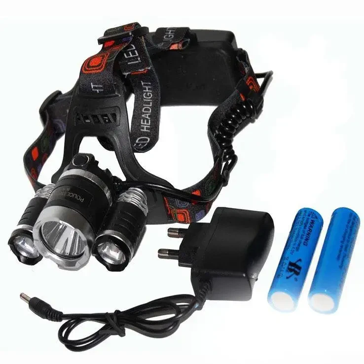 Ліхтарик налобний на 3 ліхтарі High Power Headlamp