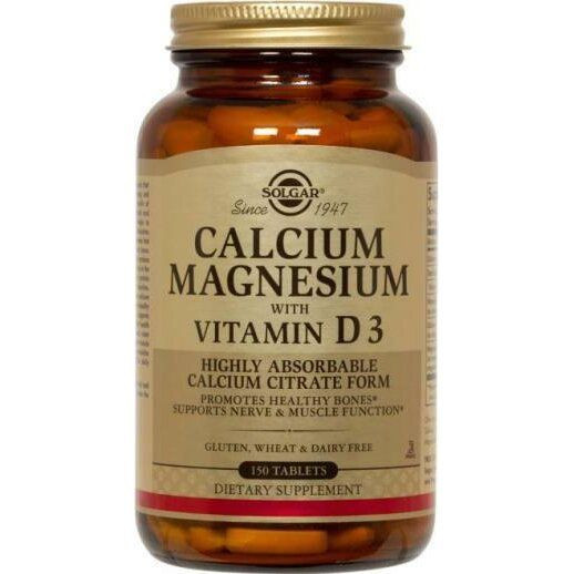 Кальций и магний с витамином Д3 Solgar (Calcium Magnesium D3) 150 таблеток - фото 1 - id-p1734054649