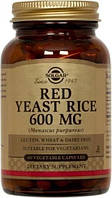 Красный дрожжевой рис Solgar (Red Yeast Rice) 600 мг 60 капсул