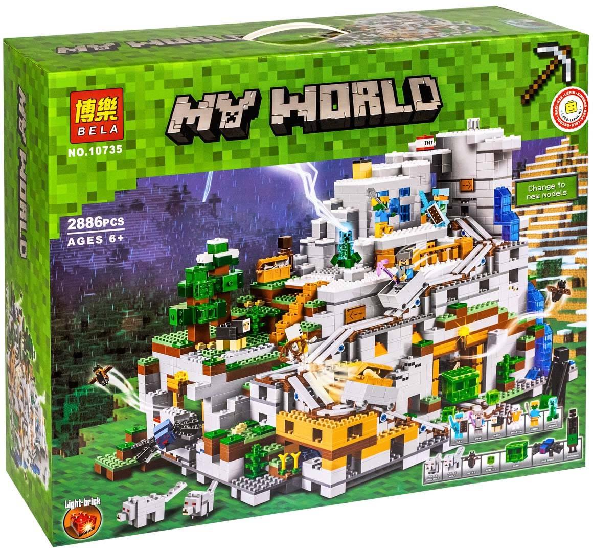 Купить Конструктор Bela "Minecraft" (10735) Горная пещера, 2886 деталей ...