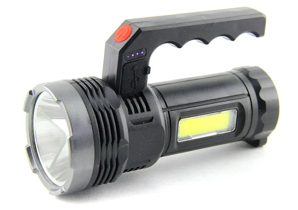 Ліхтарик ручний акумуляторний на сонячній батареї USB Soler Hand lamp 828 OSL+COB, фото 1