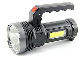 Ліхтарик ручний акумуляторний на сонячній батареї USB Soler Hand lamp 828 OSL+COB