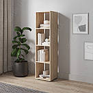 Книжковий стелаж відкритий на 4 осередки Вертикальні полиці підлогові для книг та квітів з ДСП, фото 4