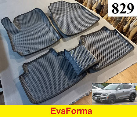 3D килимки EvaForma на Kia Seltos '19-, килимки ЕВА, фото 2