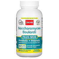 Сахаромицеты Буларди, Sacharomyces Boulardii & MOS, Jarrow Formulas, 90 овощных капсул