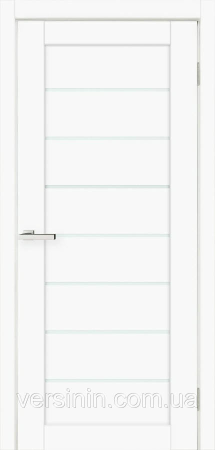 Двері міжкімнатні Оміс Deco 10 зі склом Silk Matt Білий Мат, фото 1