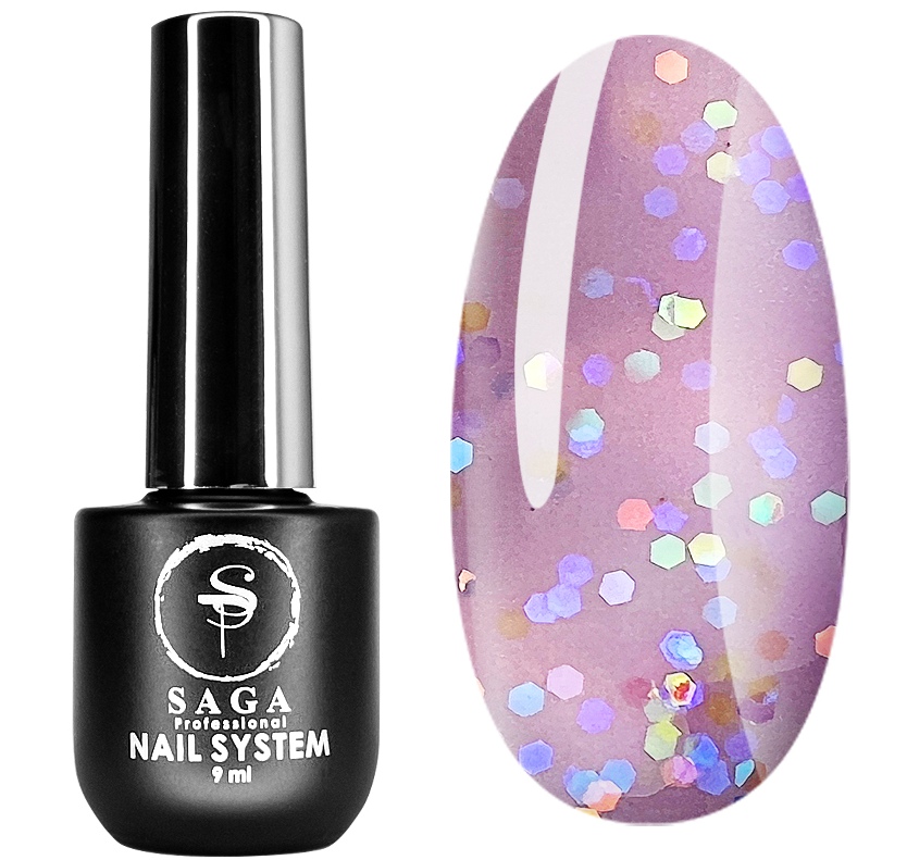Камуфляжна база Saga Light Base No03 (фіолетова із шестигранниками), 9 мл