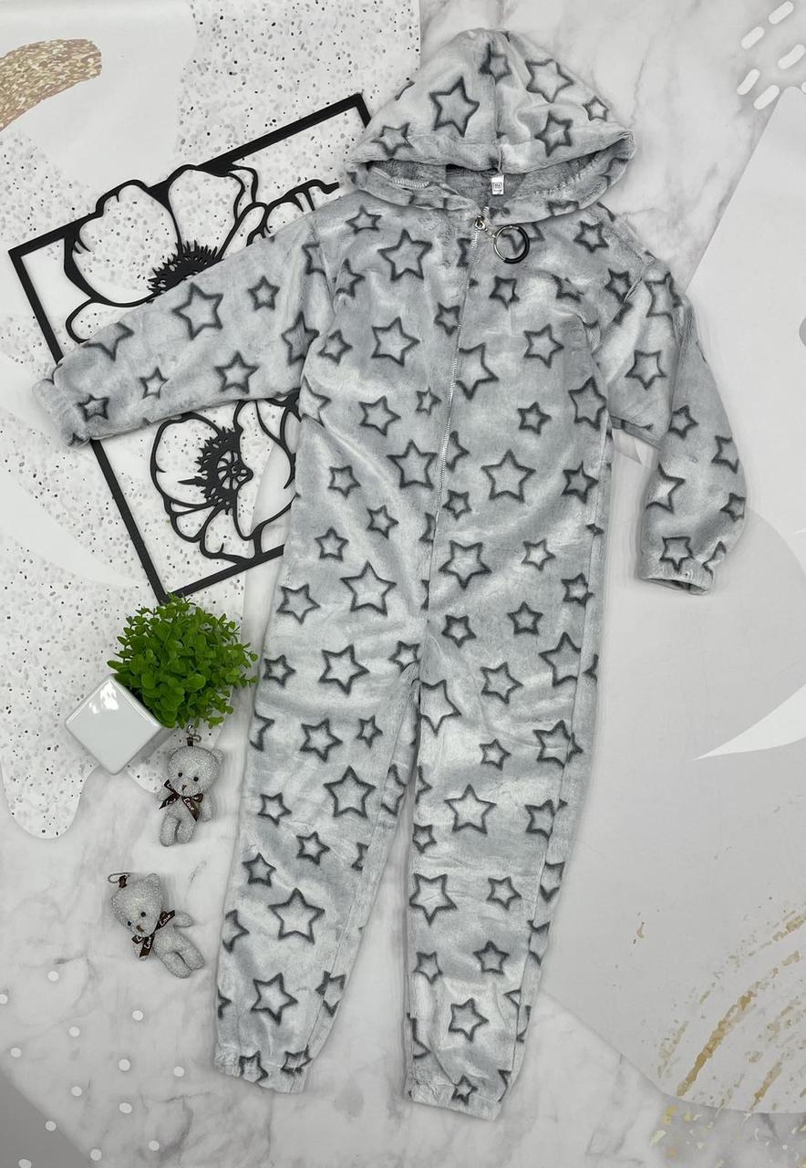 Теплое кигуруми унісекс р 128-152звезды