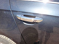 Накладки на ручки (4 шт, нерж) OmsaLine, Итальянская нержавейка для Volkswagen Passat B6 2006-2012 гг.