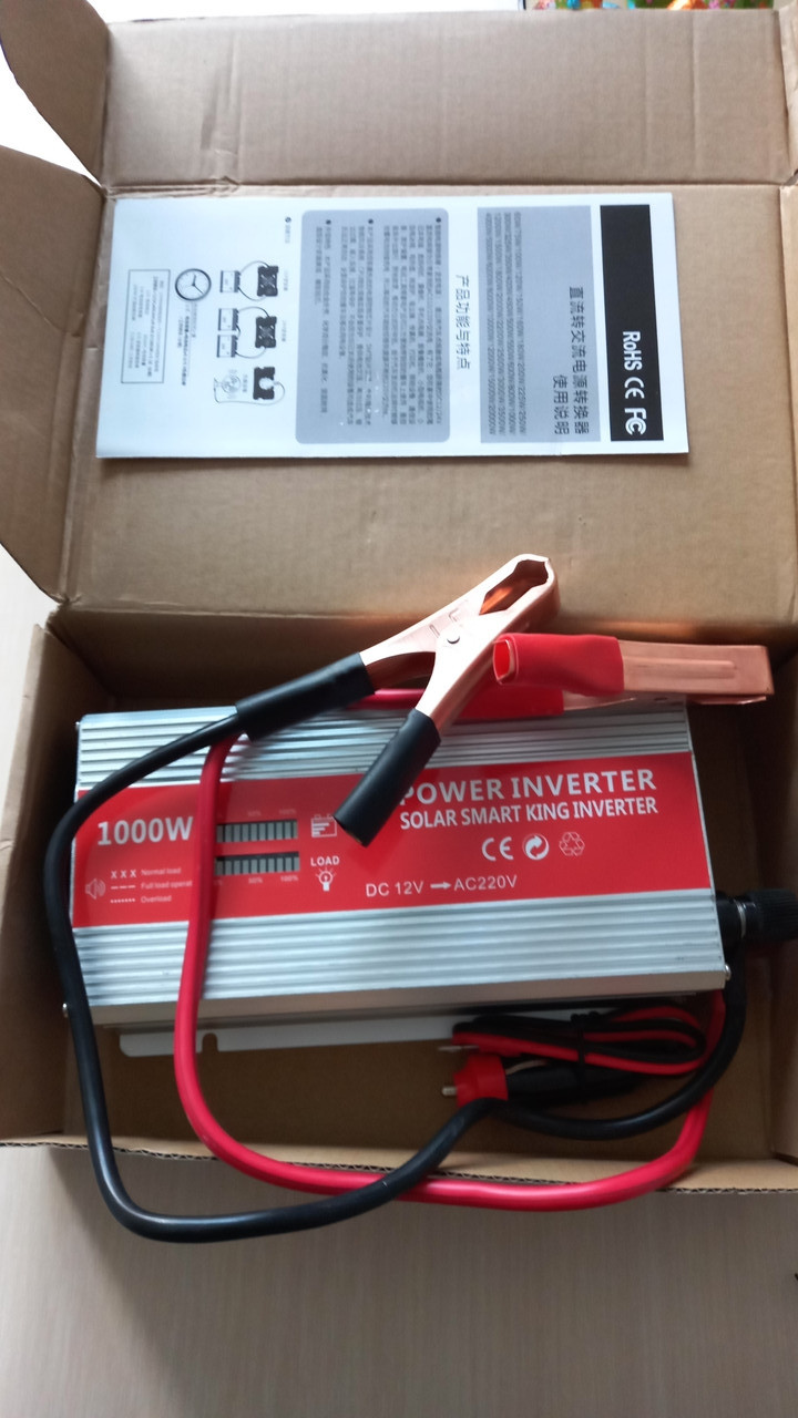 Автомобільний інвертор 12в - 220в(1000W)