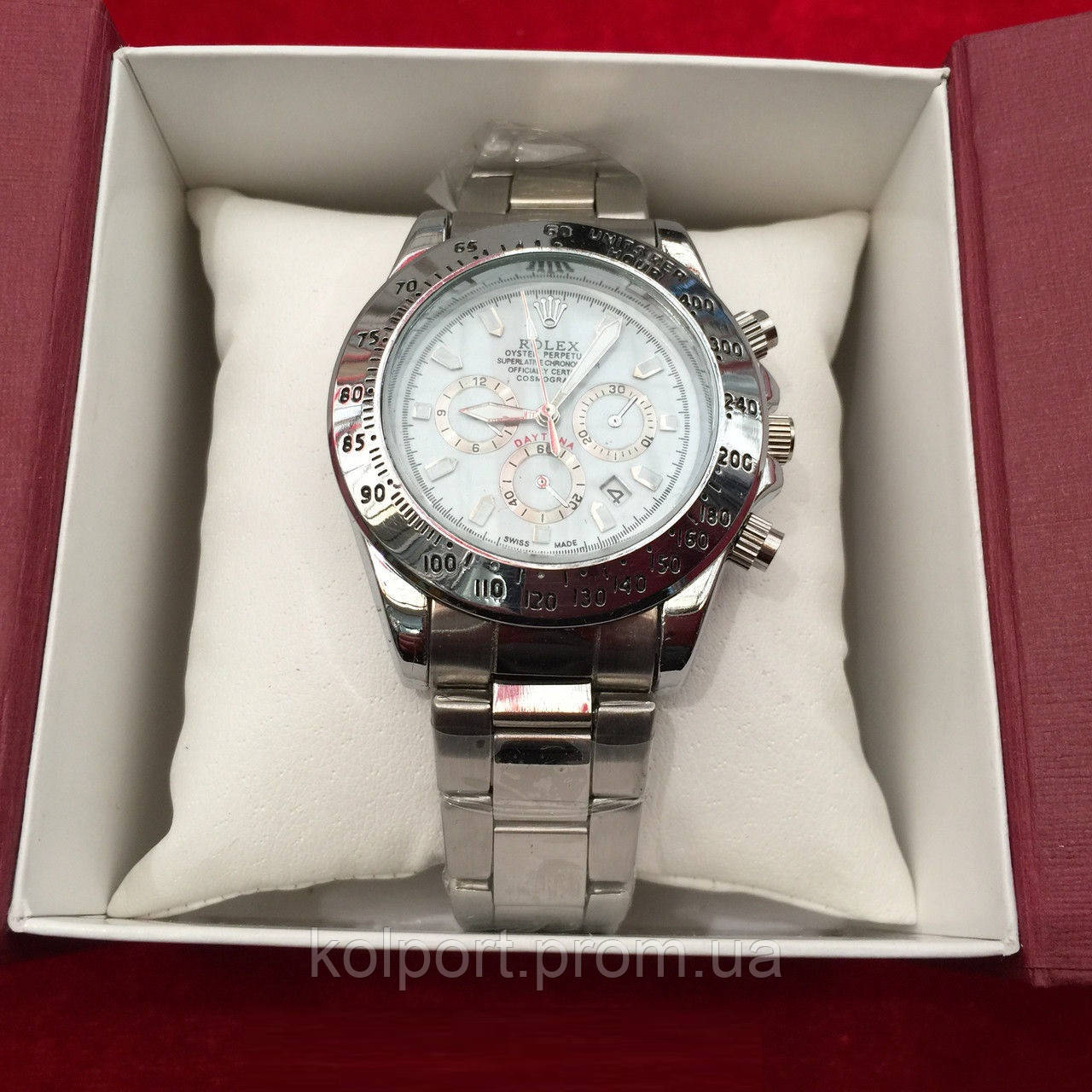 Годинники наручні ROLEX Daytona White,жіночі наручні годинники чоловічі, годинник Ролекс