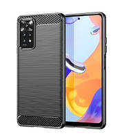 Чохол Carbon для Xiaomi Redmi Note 8 Pro Бампер Чорний