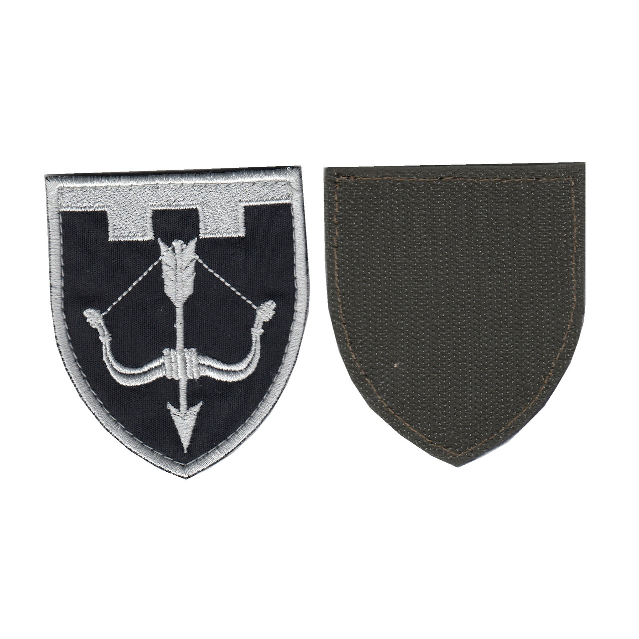 Шеврон військовий / армійський,118 ОБрТрО, на чорному, ЗСУ. 8 см * 7 см