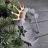 Обруч для ранковика — сніжинка з фатином і помпонами, фото 4