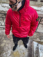Красный анорак Napapijri Мужская зимняя куртка Напапиджри Утеплённый стильный анорак