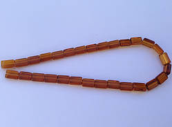 Бусина Прямокутна квітка коньячний 8*12 мм